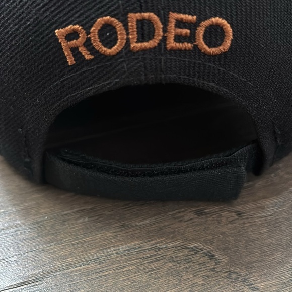 Rodeo 100% Cowboy Embroidered,horseshoe, bull,canvas velcro back baseball cap - Picture 6 of 8